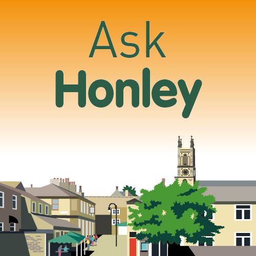 Illustration showing Honley village